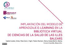 Implantación del modelo de aprendizaje e-learning en la Biblioteca Virtual de Ciencias de la Salud de las Illes Balears