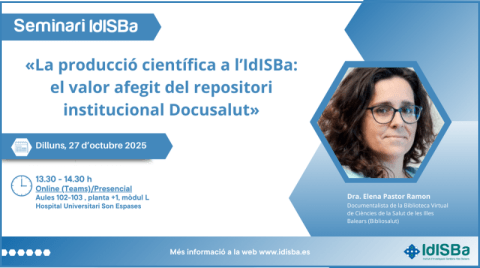 La producció científica a l’IdISBa: el valor afegit del repositori institucional Docusalut
