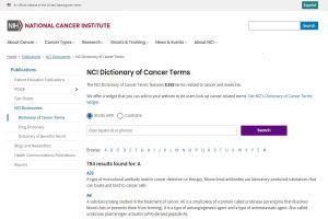 NCI Dictionary of Cancer Terms